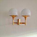 Double gold wall lamp by the Maison Sciolari  1970