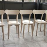 Series of 5 vintage chairs/antique bistro
