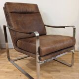 Fauteuil design en cuir