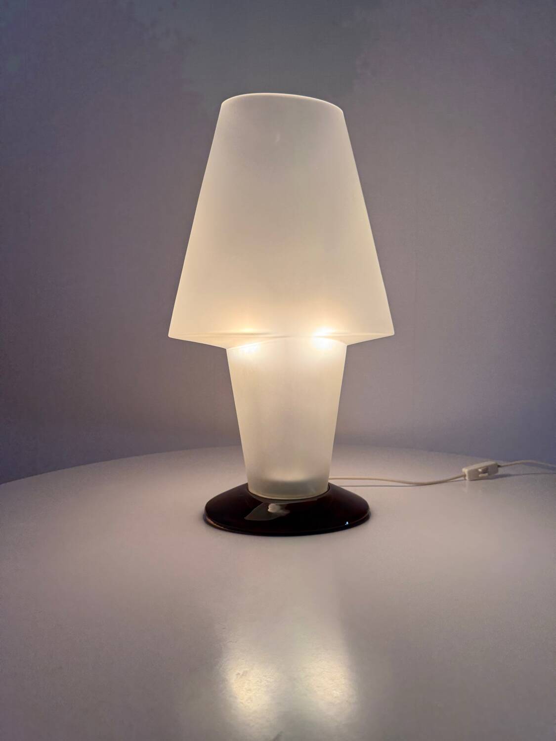 Murano glass table lamp attributed to Mazzega - vintage - 1980s.