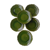 Set de 6 assiettes plates Biot vertes