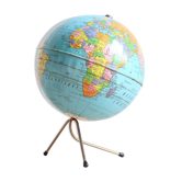 Globe terrestre Taride tripode en métal des années 60
