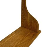 Vintage oak wall rack book shelf 1970s wood minimalist design