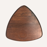 Brutalist oak organic curved oval side or nesting tables, Dutch ca 1960