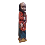 Religious statuette in painted wood