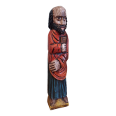 Religious statuette in painted wood