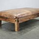 1940s Czechoslovak Oak and Patinated Leather Gym Bench