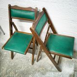 Pair of Shanghai folding chairs