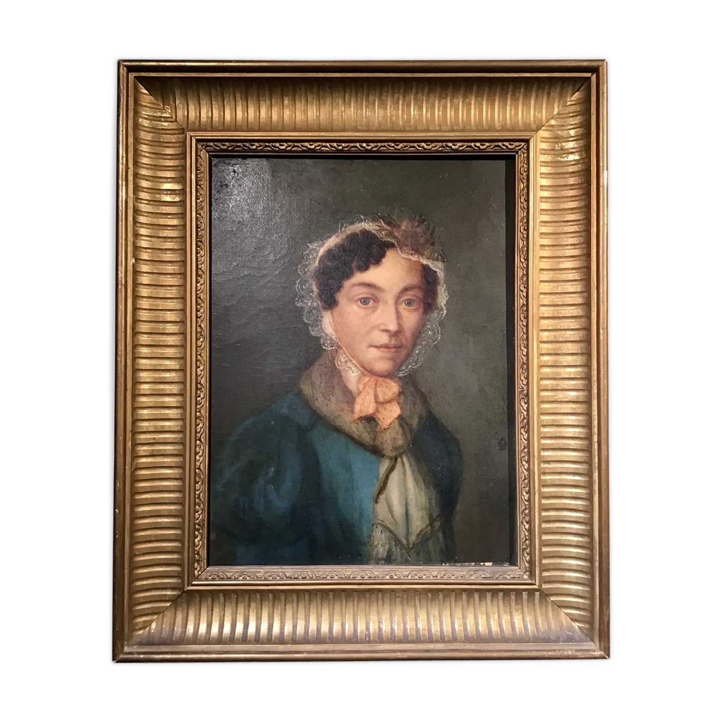 Portrait of a woman with a veil, 19th century.