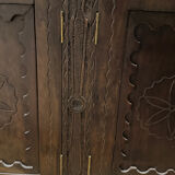 Antique Spanish sideboard in solid walnut – late 19th century