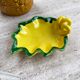 Ceramic yellow vallauris dish