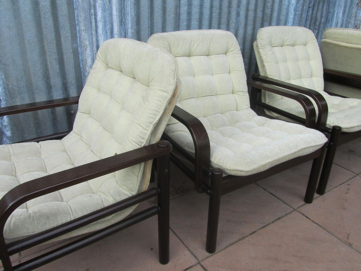 Lounge Easy Chairs by Bror Boije for Dux Miljo Expo, Sweden 1980s, Set of 4