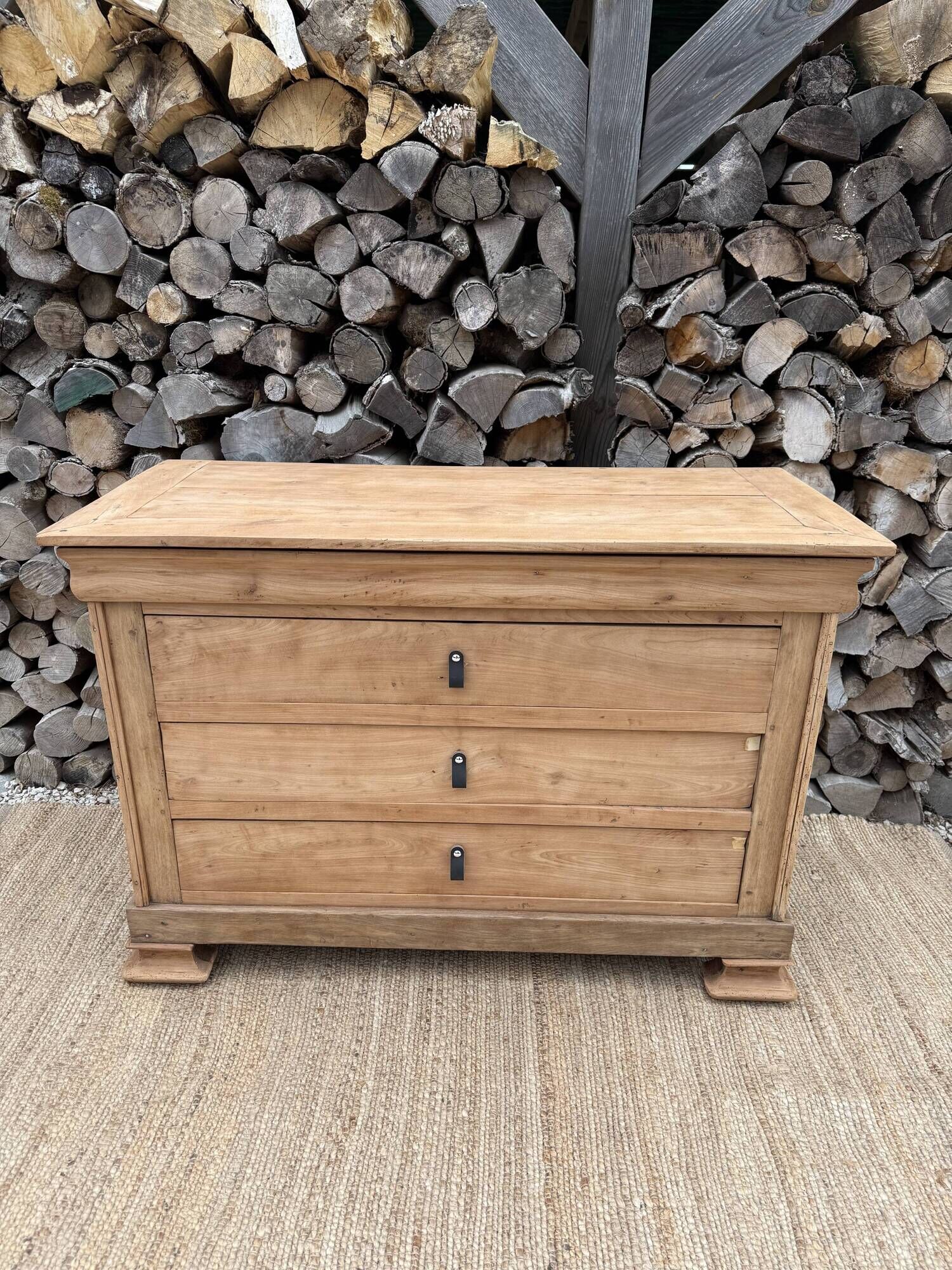 Renovated antique solid wood chest of drawers