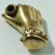 hand bronze art paperweight pen holder early XXth