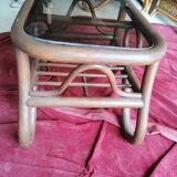 Rattan coffee table from the 70s
