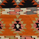3x10 Boho Style Kilim Runner Rug, Peach Orange Vintage Runner, 73x296 Cm