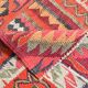 Red & Burgundy Vintage Runner Rug, 102x274Cm