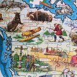 Map of North America, Waddington's shaped Jig-Map, puzzle, 54 x 59 cm