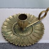 Gold metal candle holder
