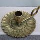 Gold metal candle holder