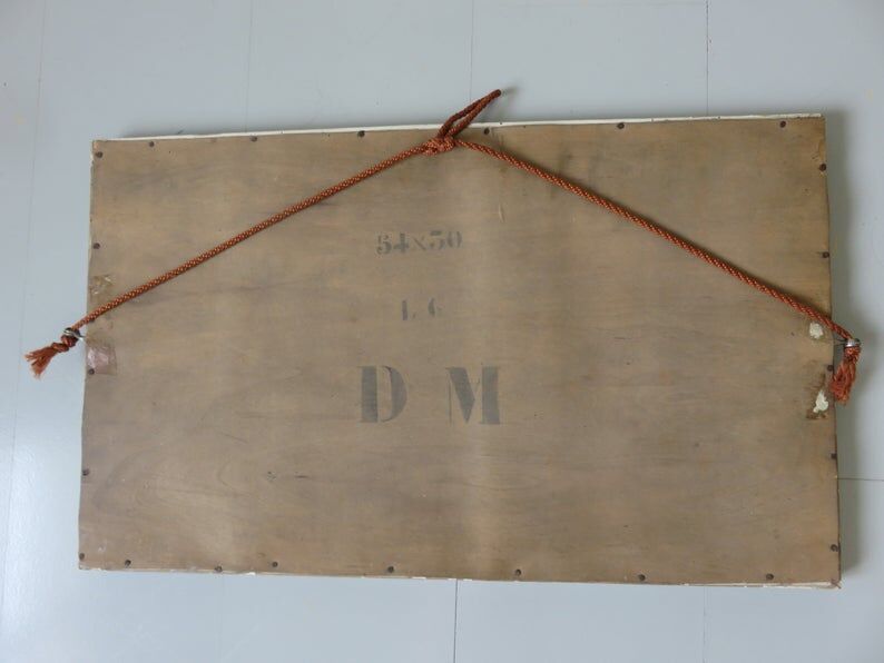 Art Deco mirror in silver wood 30/40 years