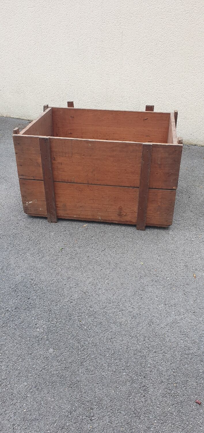 Large wooden transport crate