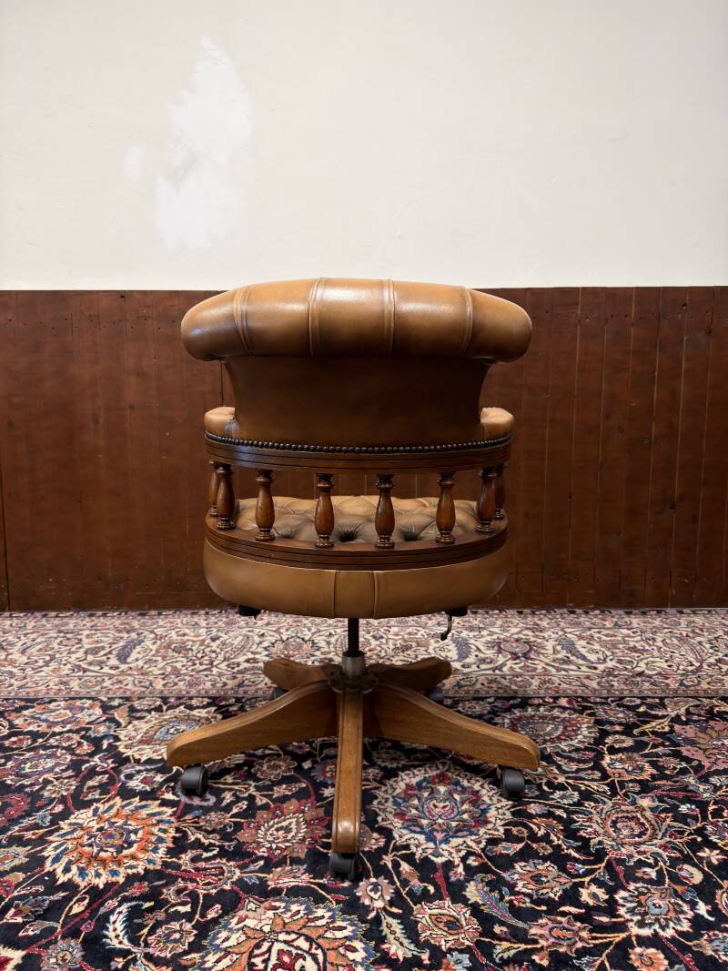 English Chesterfield Office Chair Captain Chair