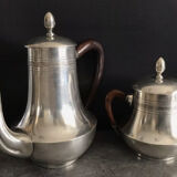 Coffee/tea service in silver metal punch goldsmiths phoenix villeurbanne xixth