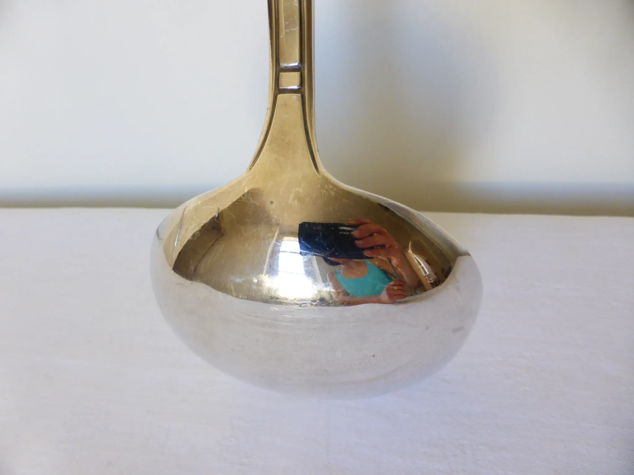Shady vintage silver-plated metal ladle 2106277