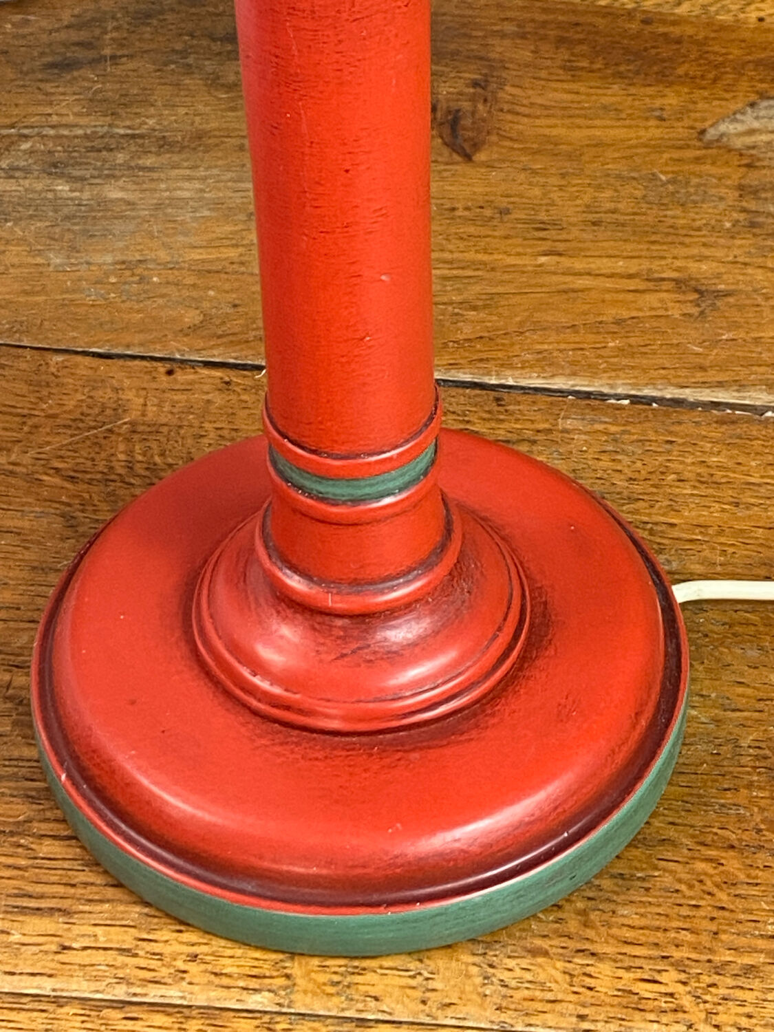 Bamboo-style wooden lamp