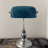 Blue banker notary lamp