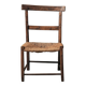 Auvergnat armchair in wood and straw, folk art, 19th century