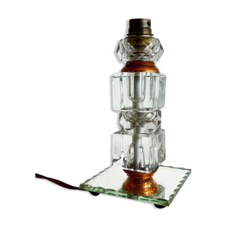 Copper glass lamp foot modernism era 1930-40