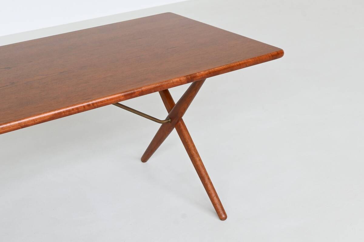 Hans Wegner's AT 303 cross-legged dining table, Andreas Tuck, Denmark, 1950