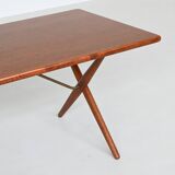 Hans Wegner's AT 303 cross-legged dining table, Andreas Tuck, Denmark, 1950