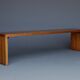 Vintage Scandinavian long pine bench. 1960s