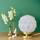Vintage Art Deco globe table lamp in white Clichy glass