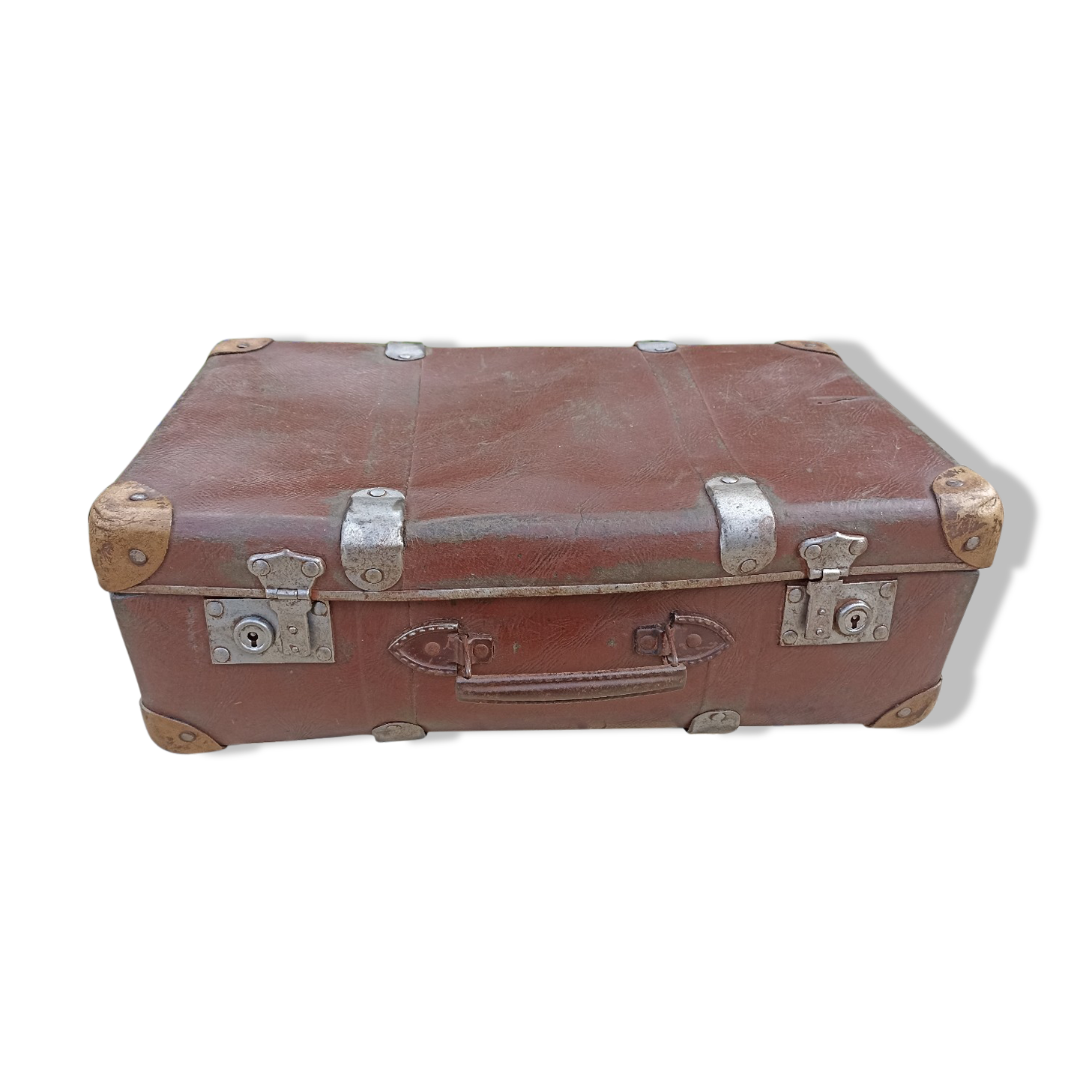 Antique cardboard suitcase