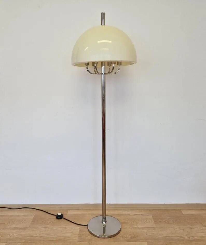 Midcentury Floor Rare Lamp Mushroom, Germany, 1970s