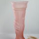 Art Deco vase, rose, hand-painted, frosted glass.