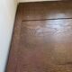 Old and authentic workshop counter with 3 large oak drawers.