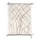 Berber rug Beni Ouarain with black graphic patterns 301x193cm