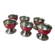 Set of 6 stainless steel egg cups