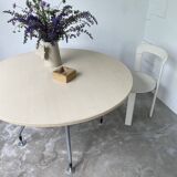 Tecno Nomos Round Table Brushed Metal