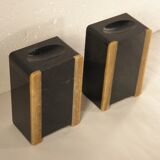 Art deco marble bookends