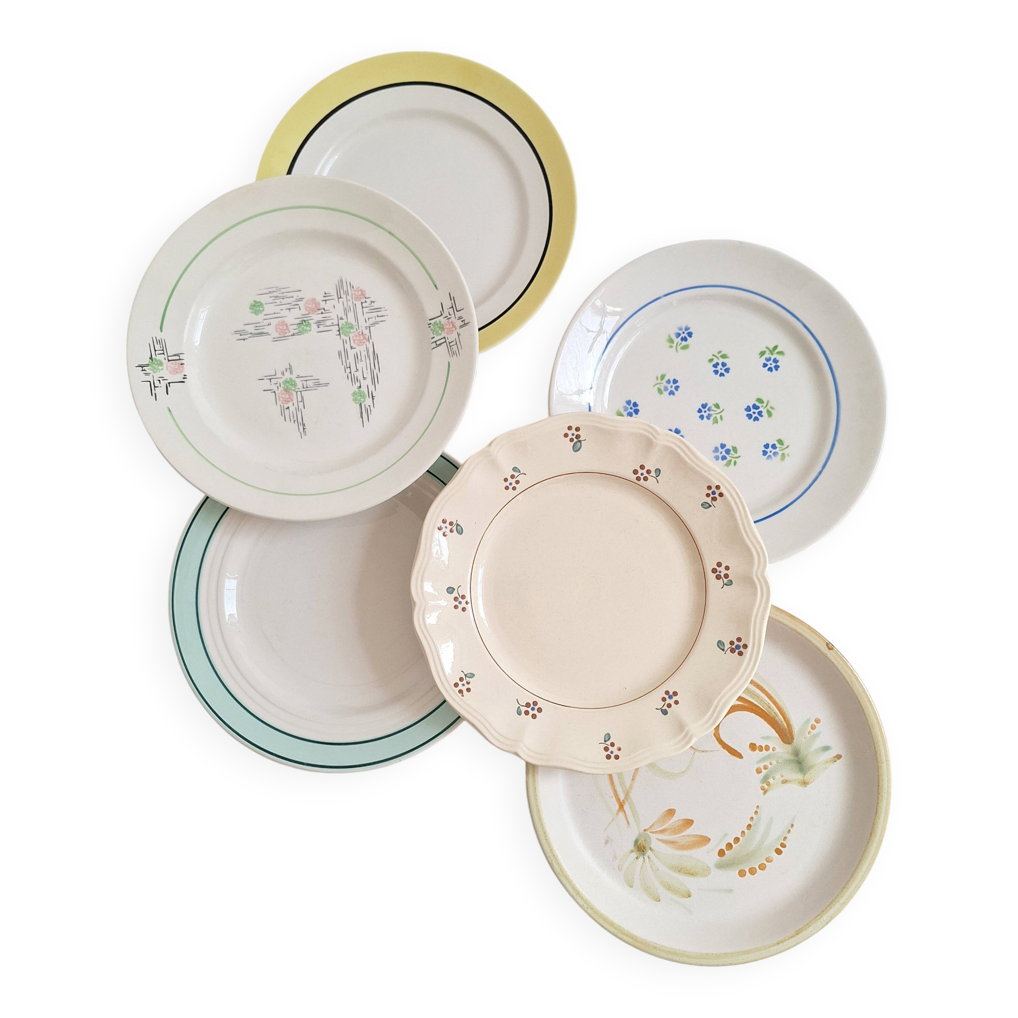 Flat plates Henriot, Céranord, Sarreguemines Digoin