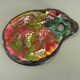 Céramique en doré de palette de peinture ,plat