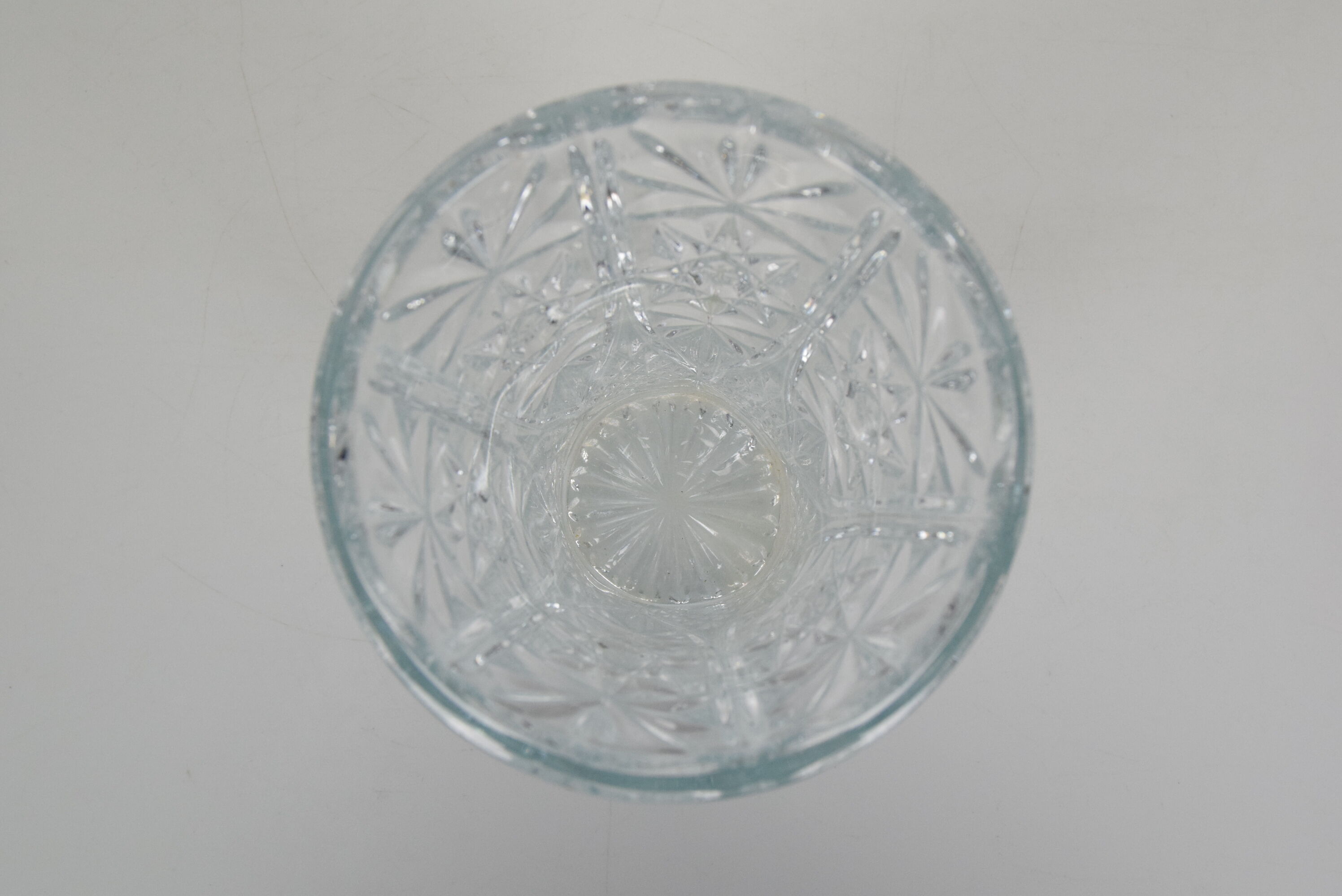 Mid-century Crystal Glass Vase,1950's.