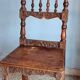 Paire rare de chaises sculptées, fabrication italienne du XVIIe siècle.