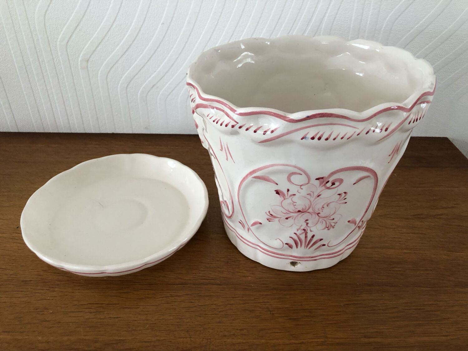 Pot cover ceramic pattern flowers